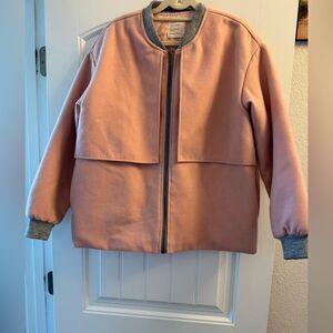 W Closet Pink Letterman Jacket